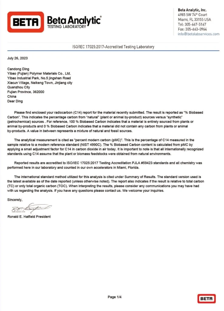 USDA BETA 52% biomass-based