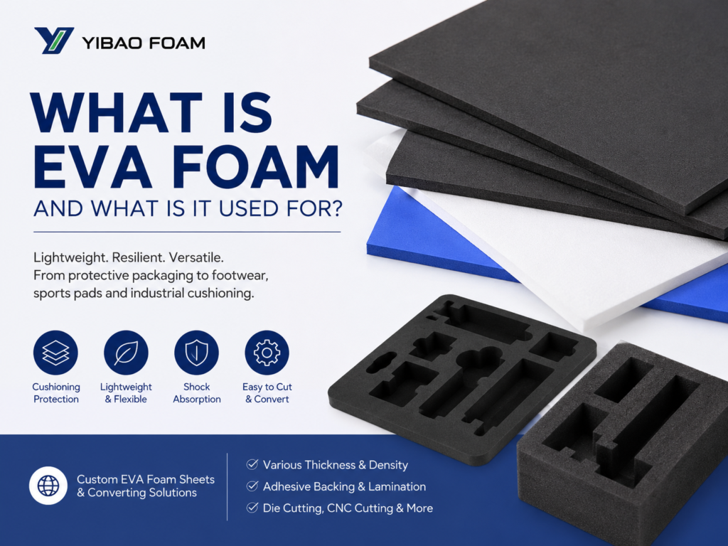 EVA foam sheets and custom inserts for packaging cushioning and converting applications