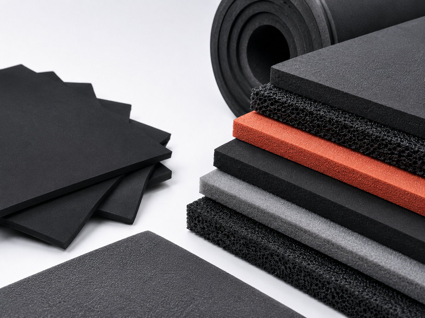 Rubber foam sheet comparison for EPDM neoprene silicone NBR PVC